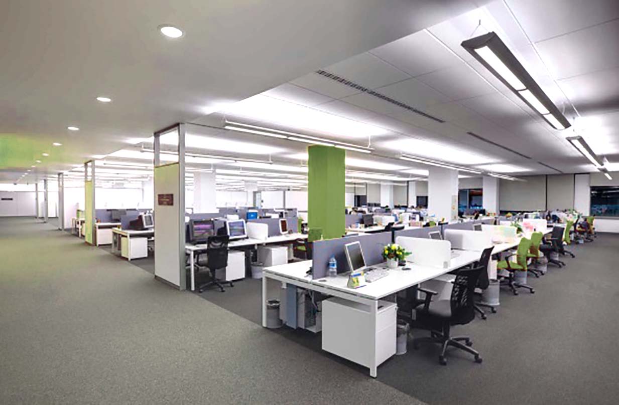 LED lighting solutions for an Open plan office in the UK and the Midlands