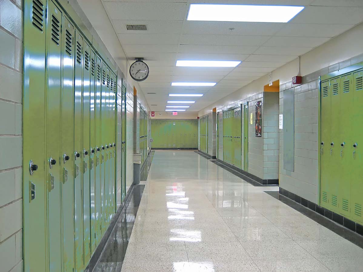 School halls and corridors LED lighting solutions